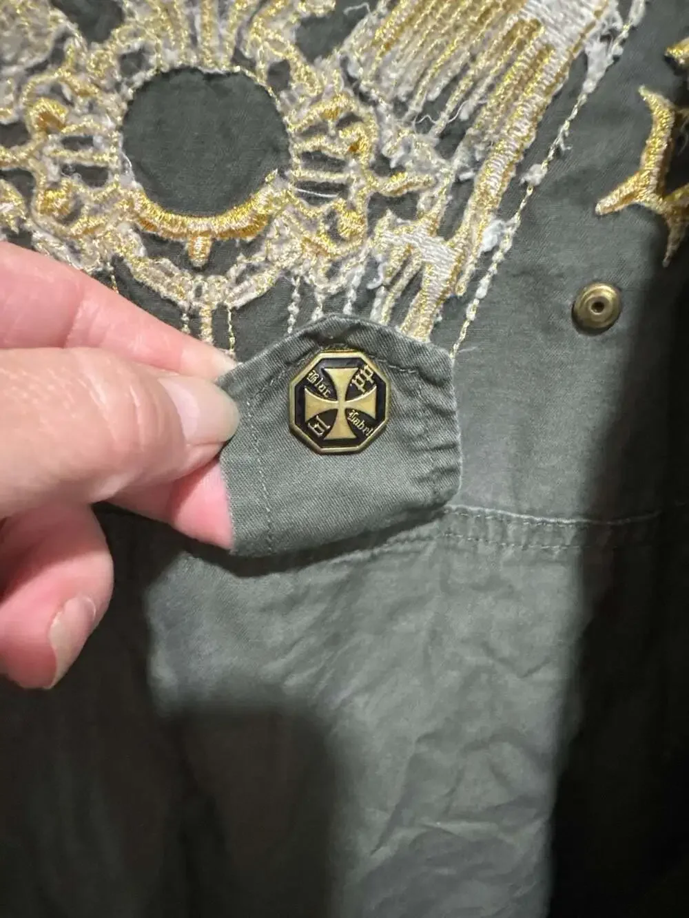 Blac Label 1968 Embroidered Military Field Jacket Grey